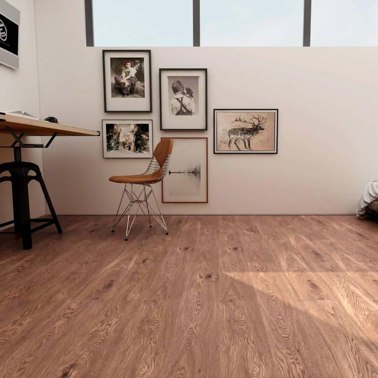 Piso Autoadhesivo Roble Marrón 1.6mm 91.4x15.2cm 5m2