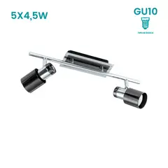 EGLO - Lámpara de Pared Davida 1 5L GU10 Negro