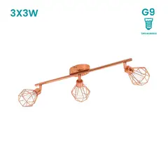 EGLO - Lámpara de Pared Zapata 3L G9 Rosa