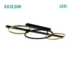 EGLO - Lámpara de Techo LED Lanacera Negro