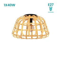 Eglo - Lámpara de Techo Montezuelo 1L E27 Beige