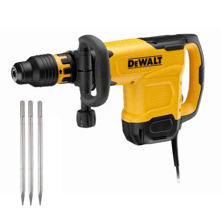Martillo Demoledor Eléctrico SDS MAX 1600W + 3 Puntas D25881K-K1