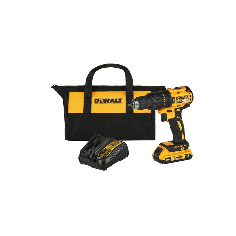 Taladro Percutor Inalámbrico 20V DCD7781D1-B2 + Bateria 2Ah + Cargador + Bolso Lona