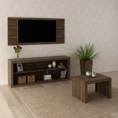 CASA BELLA - Combo Panel de TV 50" + Mesa Auxiliar + Mesa de Centro Spark