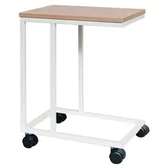 ZIYAZ - Mesa Auxiliar Tipo C Blanco/Rovere