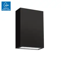 OPALUX - Aplique de Pared Exterior LED Luz Fría Negro 4W