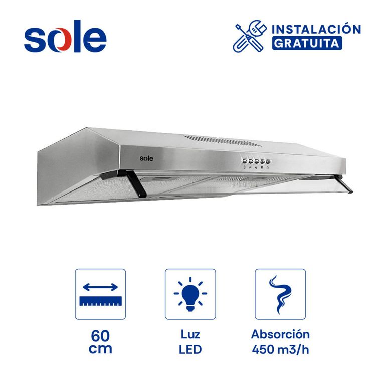 Campana Inoxidable Roma 60cm 2m TURE16COV2