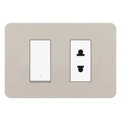 BTICINO - Interruptor + Tomacorriente Simple Matix GO Arena