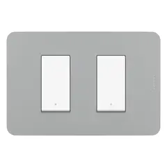 BTICINO - Interruptor Doble Placa Matix GO Gris