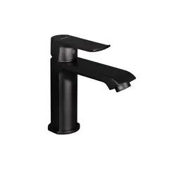 TREBOL - Llave de Lavatorio Mezcladora Monomando Bajo Cambria Negro
