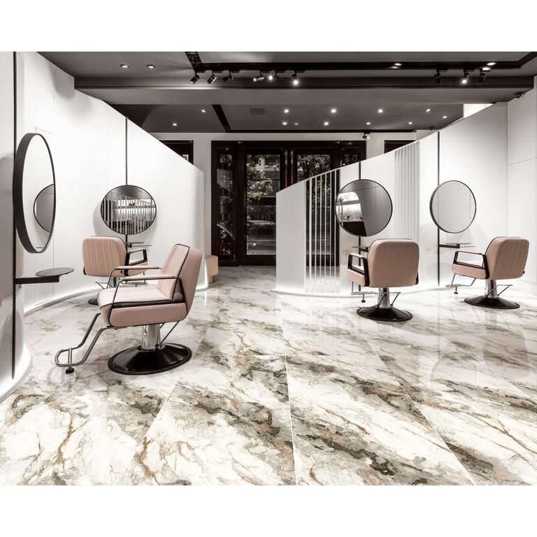Gres Porcelanico Blanco Marmol 60x120cm 1.44m2 Ares
