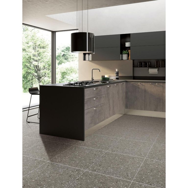 Gres Porcelanico Gris Rustico 60x60cm 1.44m2 Terracan