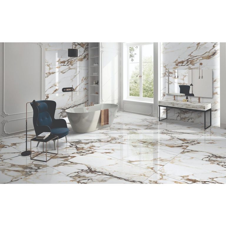 Porcelanato Benevento Blanco Pulido 60x120cm 1.44m2