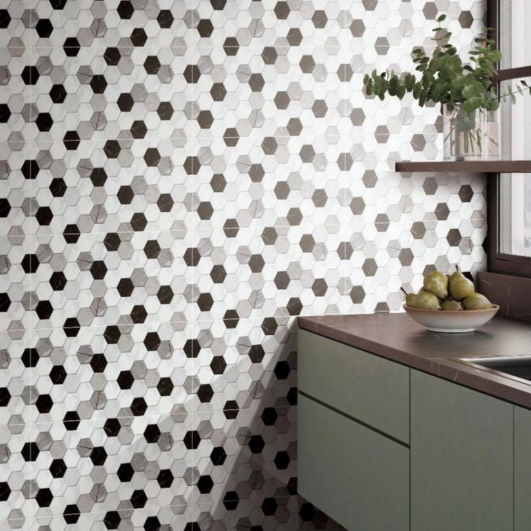 Cerámica Multicolor Decorado 30x60cm 1.62m2 Hexa