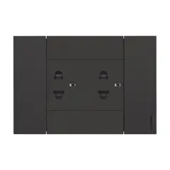 BTICINO - Toma Duplex Universal 2P+T 16A Living Now Negro