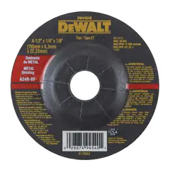 DEWALT - Caja de 25 Discos Desbaste para metal 4-1/2X1/4