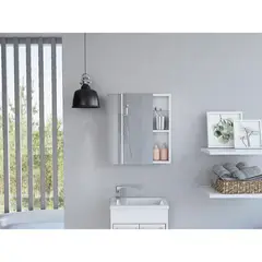 TUHOME - Botiquín Manchester con Espejo Blanco