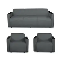 CASA BELLA - Juego de Sala 3-1-1 Cuerpos Nepal Grafito