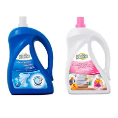 KLEINE WOLKE - Detergente Líquido Floral 5l + Suavizante Floral Primaveral 5l