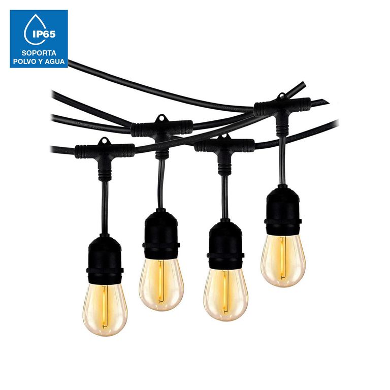 Guirnalda para 20 Focos 10 Metros IP65 E27