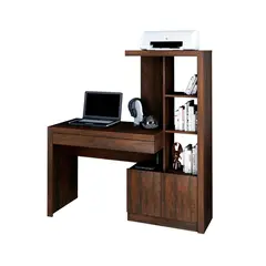 BONNO - Escritorio con Repisa Nolan Rústico