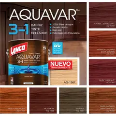 LANCO - Barniz Satinado Aquavar 1/4gl