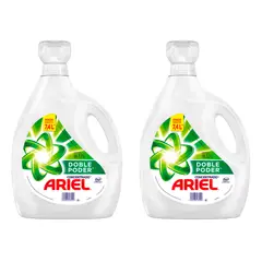 ARIEL - Detergente de Ropa Doble Poder Liquido 3.7l Pack x2