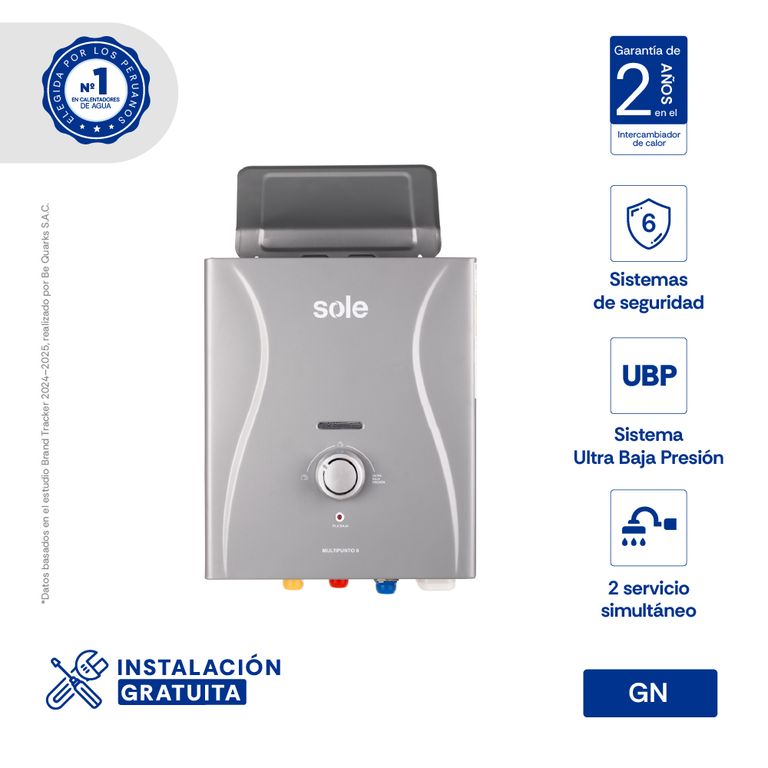 Terma a Gas GN Multipunto 8 LT