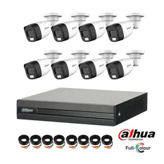 DAHUA - Kit 8 Cámaras de Seguridad Full Color 2mp