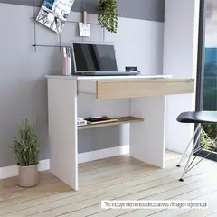 TUHOME - Escritorio Blanco Melamina Ohio