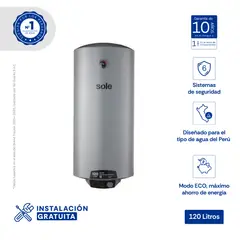 Sole - Terma Eléctrica Elite 120 Litros para Pared