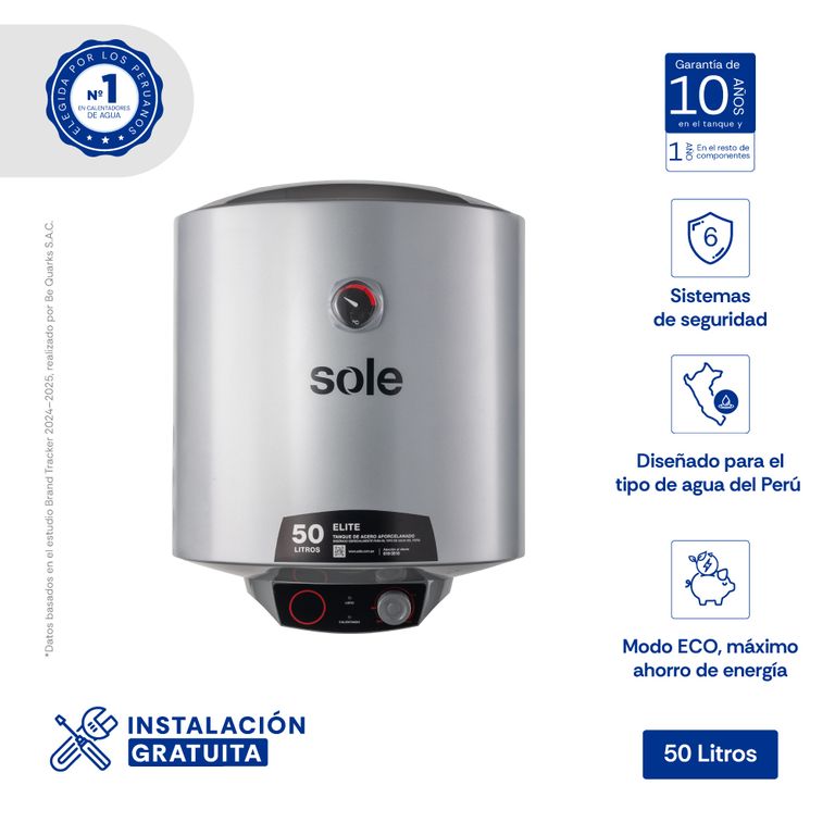 Terma Eléctrica Elite 50 Litros para Pared