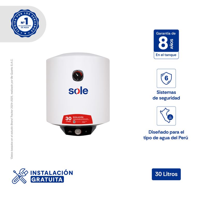 Terma Eléctrica Evolución 30 Litros para Pared