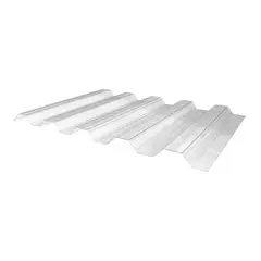 POLYARQ - Plancha de Policarbonato Corrugado Greca Transparente 0.97m x 6m x 0.6mm