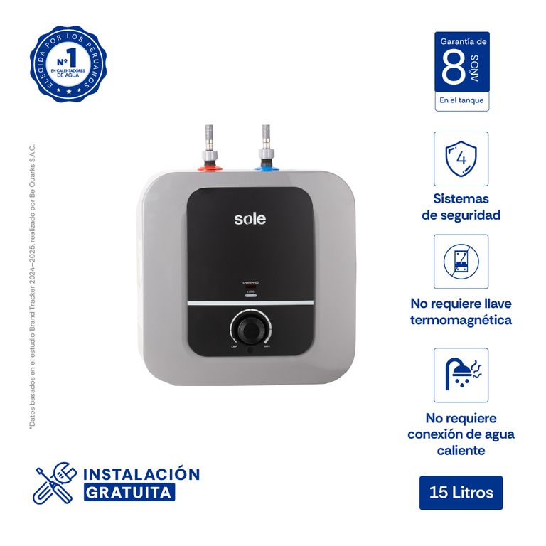 Rapiducha Eléctrica Solución 15 Litros para Pared
