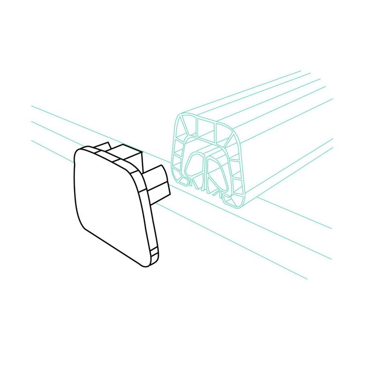 Sistema Topgal: Tapa Perfil Clear Accesorio Terminal