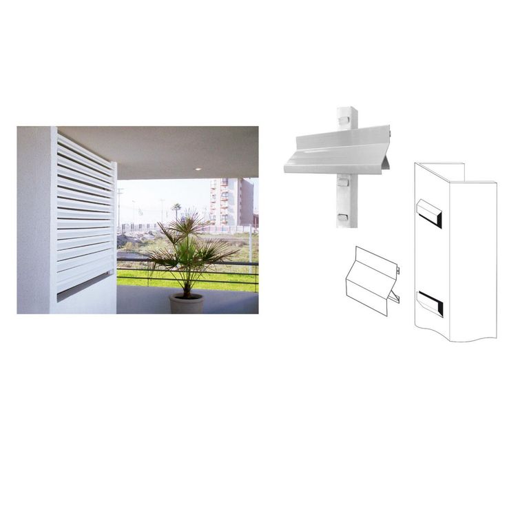 Quiebra Vista Pvc Gris 80Mm X 6M