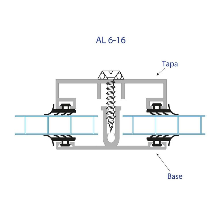 Conector De Aluminio Impermeable Tapa Para Policarbonato: Al 6-16 Tapa Anz 6.0 Mt
