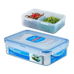 LOCK & LOCK - Taper Hermético Rectángular 2 Divisiones 550ml