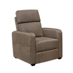 FORLI - Sofá Reclinable con Bolsillo 1 Cuerpo Marrón