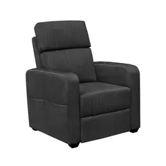 FORLI - Sofá Reclinable con Bolsillo 1 Cuerpo Gris