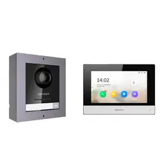 HIKVISION - Kit Videoportero IP Full HD Llamada App Celular DS-KIS602