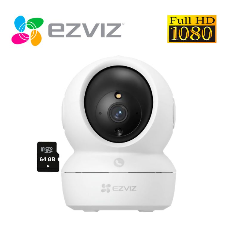 Cámara Wifi H6C Pro Full Hd Gira Botón Llamada + Micro Sd 64Gb