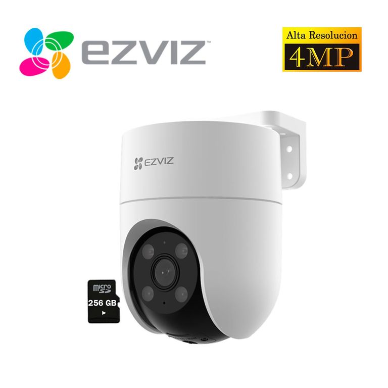 Cámara de Seguridad Wi-Fi 4MP 2K 360 H8C Smart + Micro SD 256GB