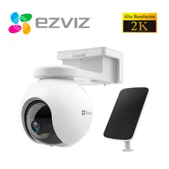 EZVIZ - Cámara Seguridad Wi-Fi Inalámbrico CB8 2K 3MP Panel Solar