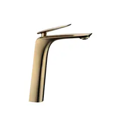 VAINSA - Llave de Lavatorio Mezcladora Monomando Alto Cosmopolitan Gold Matte