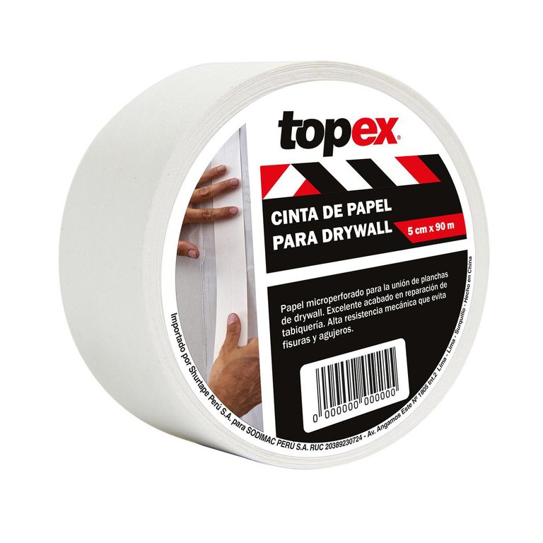 Cinta para Drywall de Papel Drywall 2 X 90m