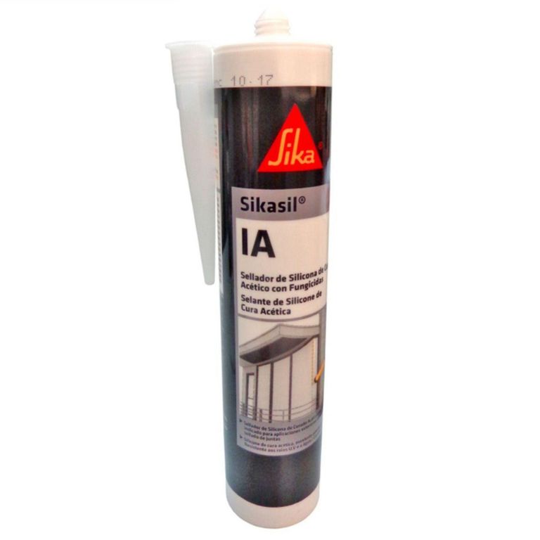Sikasil IA Transparente | Sellante de silicona multiuso para vidrios y ventanas 280 ml
