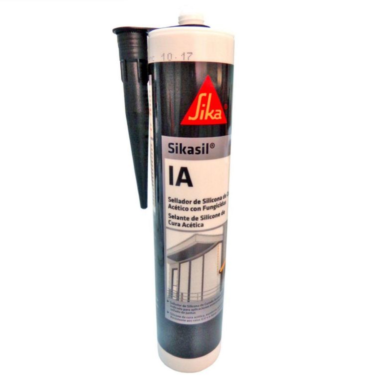 Sikasil IA Negro | Sellante de silicona multiuso para vidrios y ventanas 280 ml