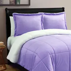 undefined - Edredón Sherpa 1.5 Plazas Lavanda